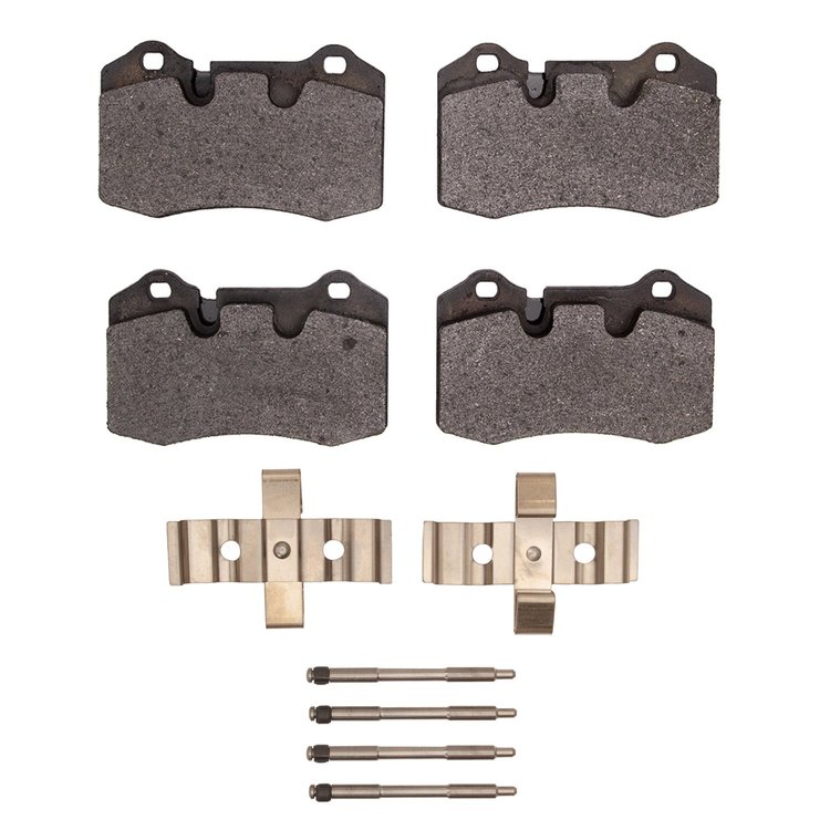 1551-1166-01 5000 Advanced Low-Metallic Brake Pads & Hardware Kit, 2007-2019 Maserati, Position: Rear