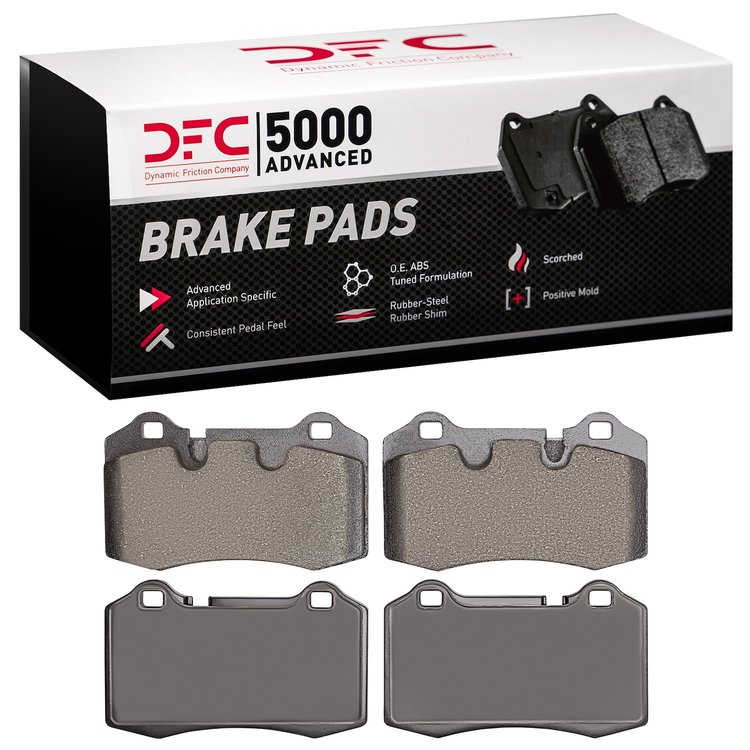 1551-1166-19 5000 Advanced Low-Metallic Brake Pads & Hardware Kit, 2005-2012 Aston Martin, Position: Rear