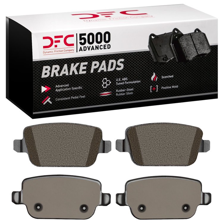 1551-1314-00 5000 Advanced Low-Metallic Brake Pads, 2007-2012 Multiple Makes/Models, Position: Rear
