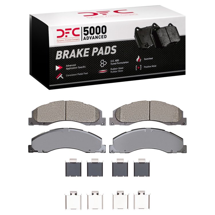1551-1328-01 5000 Advanced Semi-Metallic Brake Pads & Hardware Kit, Fits Select Ford/Lincoln/Mercury/Mazda, Position: Front,Fr