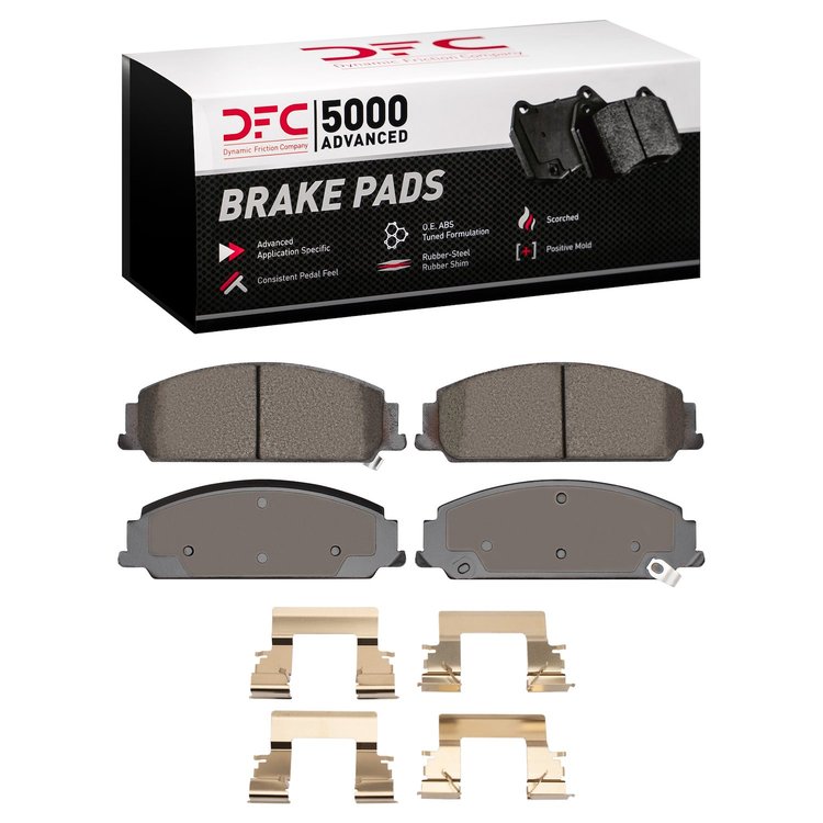 1551-1351-01 5000 Advanced Ceramic Brake Pads & Hardware Kit, 2008-2009 GM, Position: Front