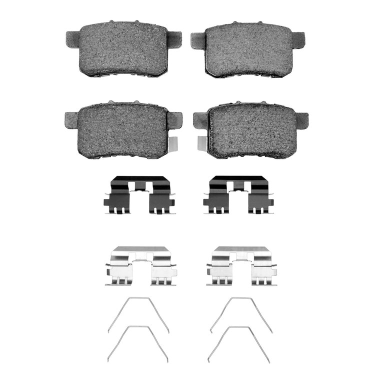 1551-1451-01 5000 Advanced Ceramic Brake Pads & Hardware Kit, 2008-2017 Acura/Honda, Position: Rear