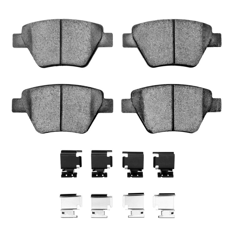 1551-1456-01 5000 Advanced Ceramic Brake Pads & Hardware Kit, 2005-2016 Audi/Volkswagen, Position: Rear