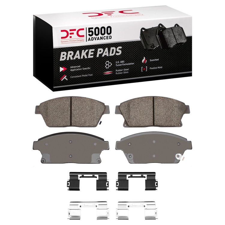 1551-1467-01 5000 Advanced Ceramic Brake Pads & Hardware Kit, 2011-2019 GM, Position: Front