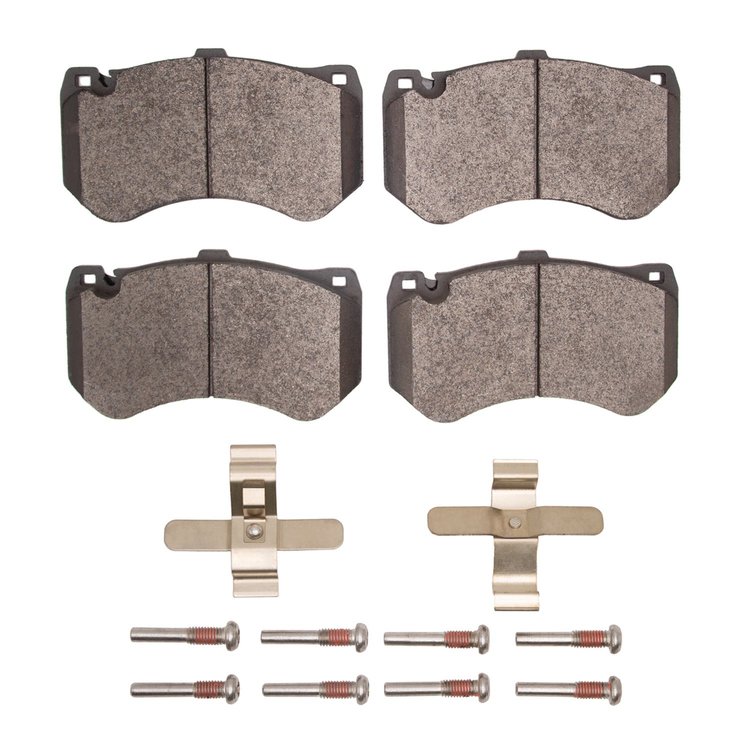 1551-1530-01 5000 Advanced Low-Metallic Brake Pads & Hardware Kit, 2010-2021 Mercedes-Benz, Position: Front