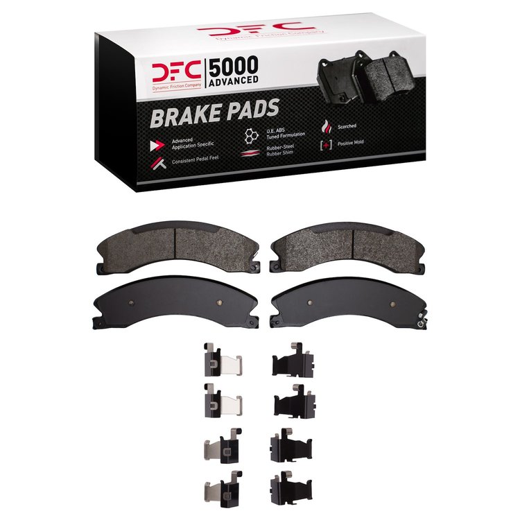 1551-1565-01 5000 Advanced Ceramic Brake Pads & Hardware Kit, Fits Select Multiple Makes/Models, Position: Rear,Fr,Front,Rr