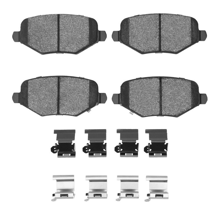 1551-1719-01 5000 Advanced Ceramic Brake Pads & Hardware Kit, 2012-2016 Mopar, Position: Rear