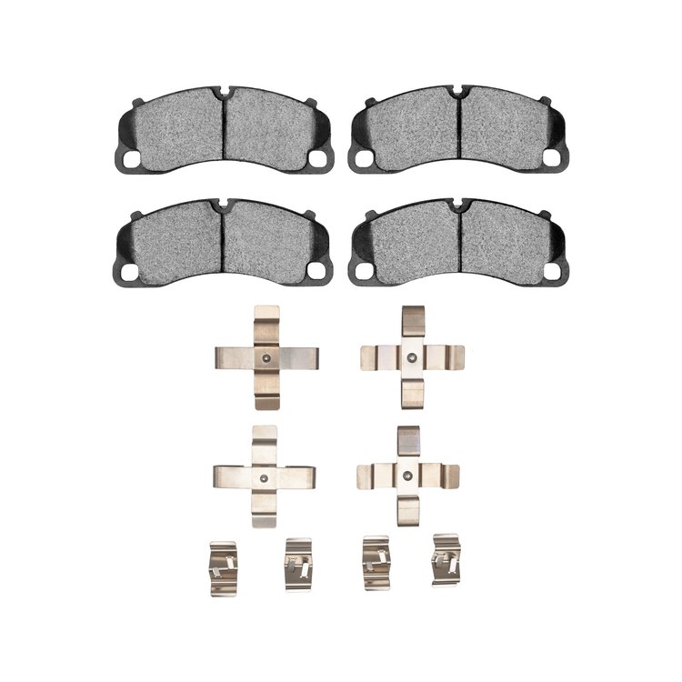 1551-1741-01 5000 Advanced Low-Metallic Brake Pads & Hardware Kit, Fits Select Porsche, Position: Front
