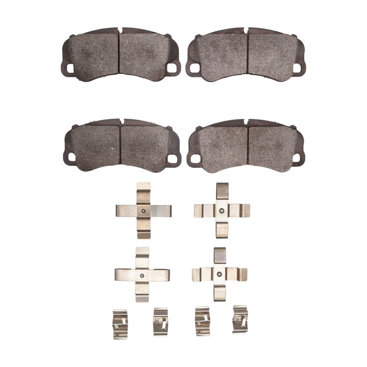1551-1742-01 5000 Advanced Low-Metallic Brake Pads & Hardware Kit, Fits Select Porsche, Position: Front