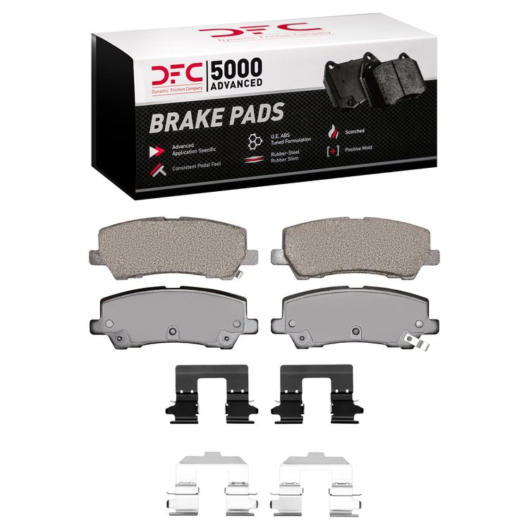 1551-1793-01 5000 Advanced Ceramic Brake Pads & Hardware Kit, 2015-2021 Ford/Lincoln/Mercury/Mazda, Position: Rear