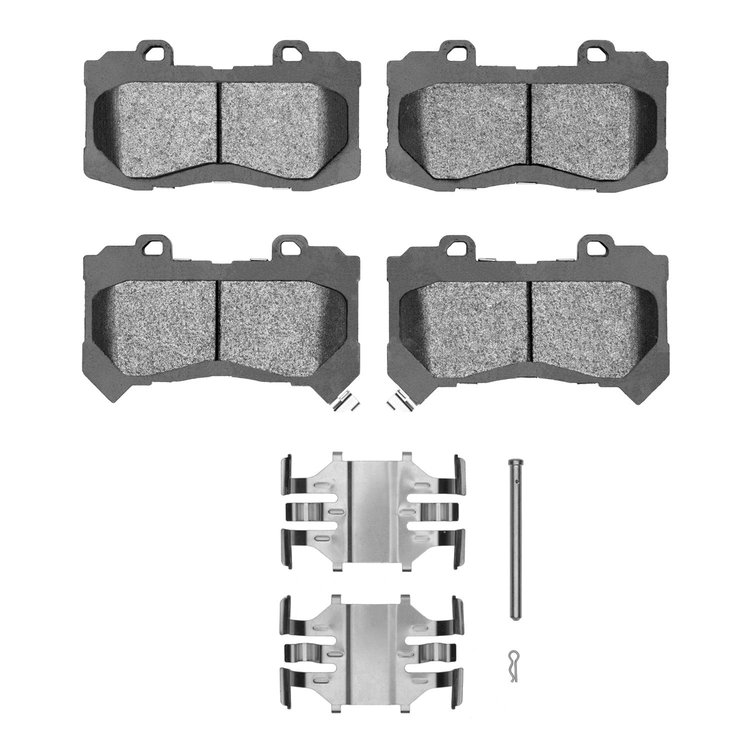 1551-1802-01 5000 Advanced Ceramic Brake Pads & Hardware Kit, 2015-2020 GM, Position: Front