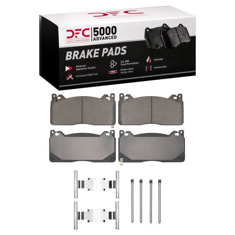 1551-1853-01 5000 Advanced Low-Metallic Brake Pads & Hardware Kit, 2016-2020 Ford/Lincoln/Mercury/Mazda, Position: Front