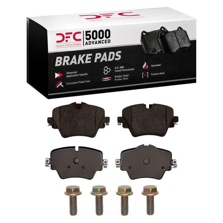 1551-1892-01 5000 Advanced Ceramic Brake Pads & Hardware Kit, Fits Select Multiple Makes/Models, Position: Front