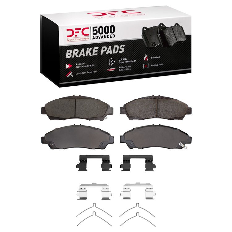 1551-1896-01 5000 Advanced Ceramic Brake Pads & Hardware Kit, 2017-2020 GM, Position: Front