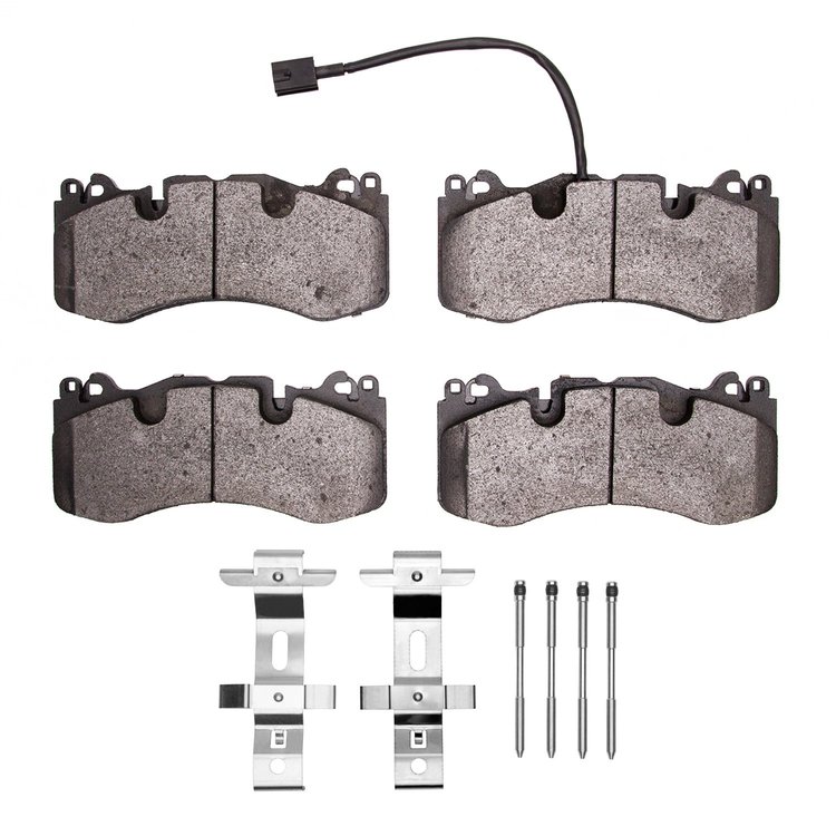 1551-1990-01 5000 Advanced Low-Metallic Brake Pads & Hardware Kit, Fits Select Multiple Makes/Models, Position: Front