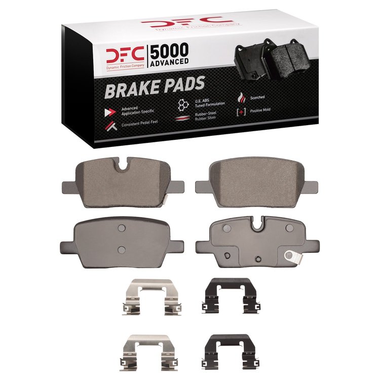 1551-2303-01 5000 Advanced Ceramic Brake Pads & Hardware Kit, Fits Select GM, Position: Rear