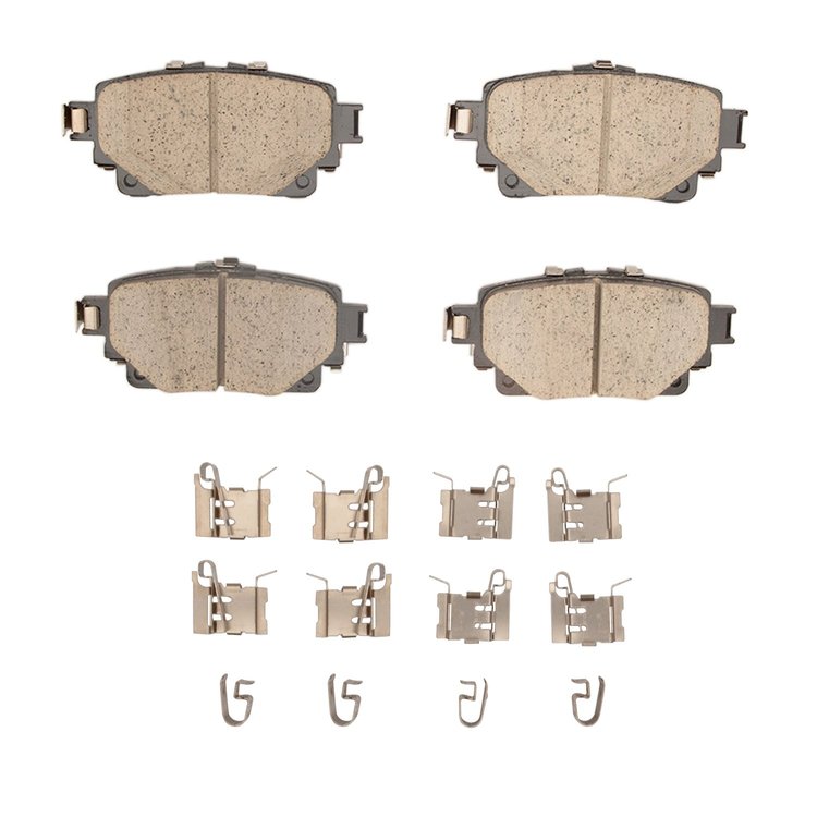 1551-2305-01 5000 Advanced Ceramic Brake Pads & Hardware Kit, Fits Select Multiple Makes/Models, Position: Rear