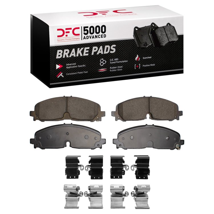 1551-2371-01 5000 Advanced Ceramic Brake Pads & Hardware Kit, Fits Select GM, Position: Front