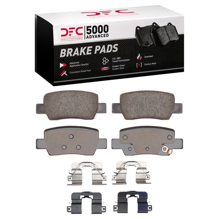 1551-2373-11 5000 Advanced Ceramic Brake Pads & Hardware Kit, Fits Select Kia/Hyundai/Genesis, Position: Rear