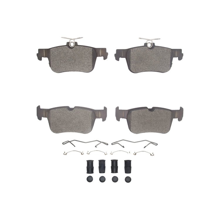 1551-2384-01 5000 Advanced Low-Metallic Brake Pads & Hardware Kit, Fits Select Ford/Lincoln/Mercury/Mazda, Position: Rear