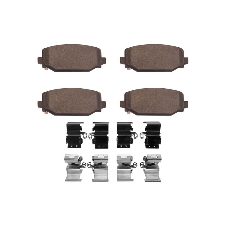 1551-2411-01 5000 Advanced Ceramic Brake Pads & Hardware Kit, Fits Select Mopar, Position: Rear