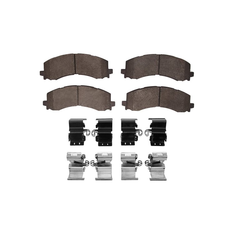 1551-2428-01 5000 Advanced Semi-Metallic Brake Pads & Hardware Kit, Fits Select Ford/Lincoln/Mercury/Mazda, Position: Front