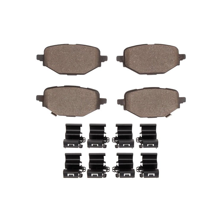 1551-2457-01 5000 Advanced Ceramic Brake Pads & Hardware Kit, Fits Select Ford/Lincoln/Mercury/Mazda, Position: Rear