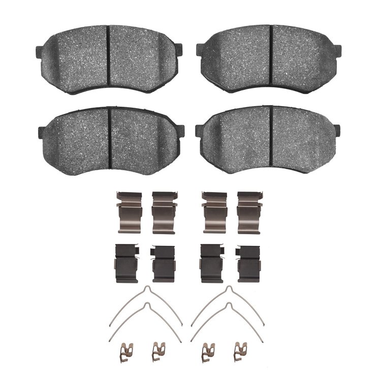 1552-0433-01 5000 Advanced Semi-Metallic Brake Pads & Hardware Kit, 1989-2005 Mitsubishi Fuso, Position: Fr