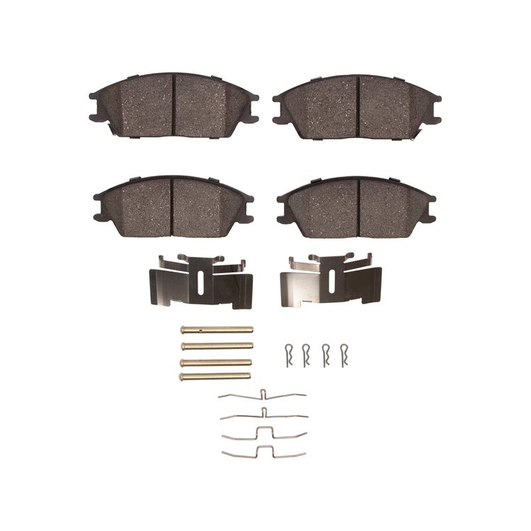 1552-0440-02 5000 Advanced Semi-Metallic Brake Pads & Hardware Kit, 1987-1999 Multiple Makes/Models, Position: Front