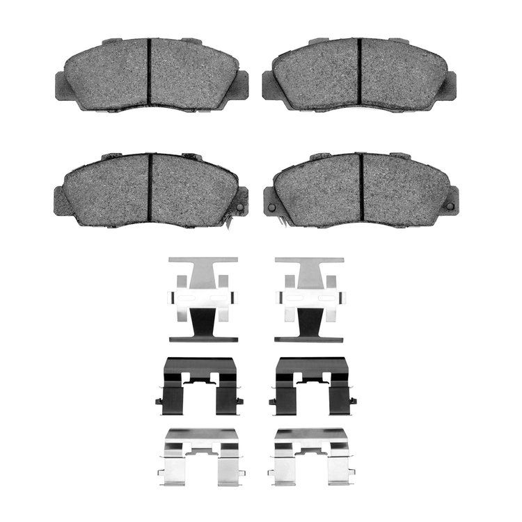 1552-0503-01 5000 Advanced Low-Metallic Brake Pads & Hardware Kit, 1997-2001 Acura/Honda, Position: Front