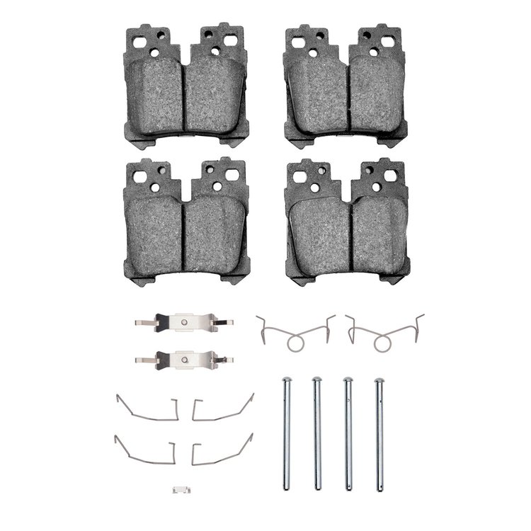 1552-1283-01 5000 Advanced Ceramic Brake Pads & Hardware Kit, Fits Select Lexus/Toyota/Scion, Position: Rear