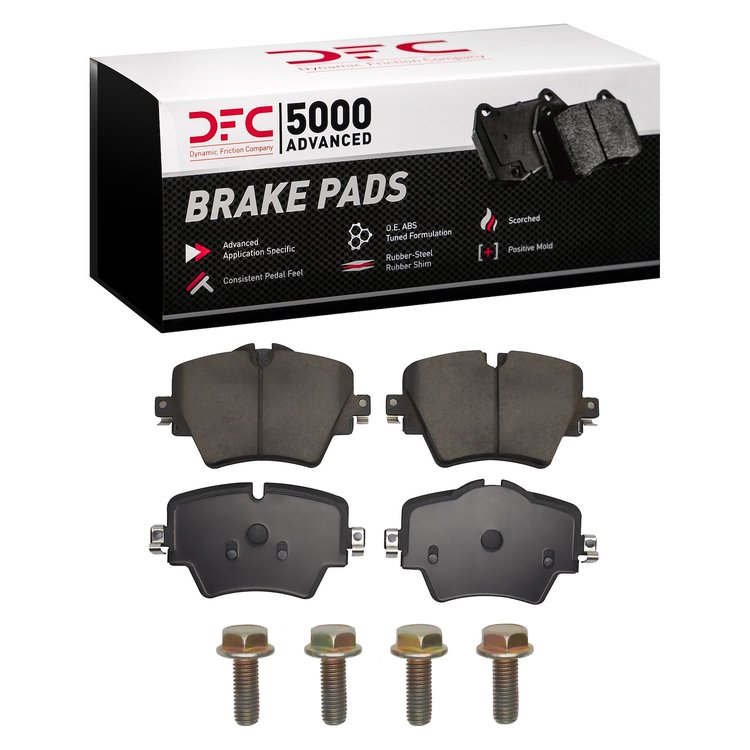 1552-1892-01 5000 Advanced Low-Metallic Brake Pads & Hardware Kit, Fits Select Multiple Makes/Models, Position: Front