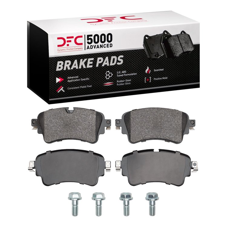 1552-1898-01 5000 Advanced Low-Metallic Brake Pads & Hardware Kit, 2018-2021 Audi/Volkswagen, Position: Rear