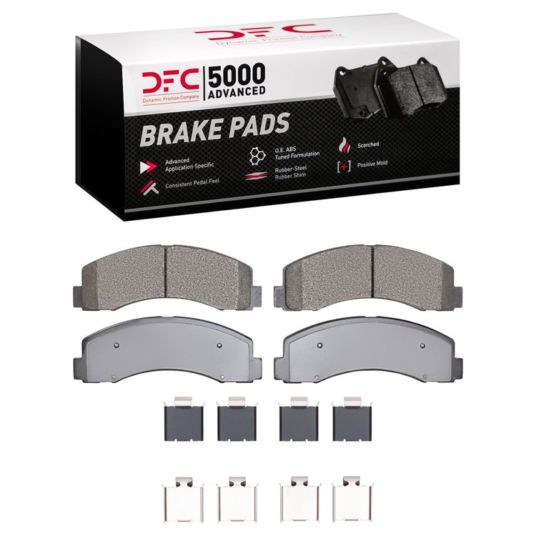 1552-2087-01 5000 Advanced Semi-Metallic Brake Pads & Hardware Kit, 2018-2020 Ford/Lincoln/Mercury/Mazda, Position: Front