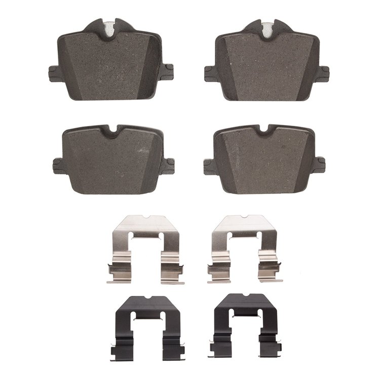 1552-2221-01 5000 Advanced Low-Metallic Brake Pads & Hardware Kit, Fits Select Multiple Makes/Models, Position: Rear