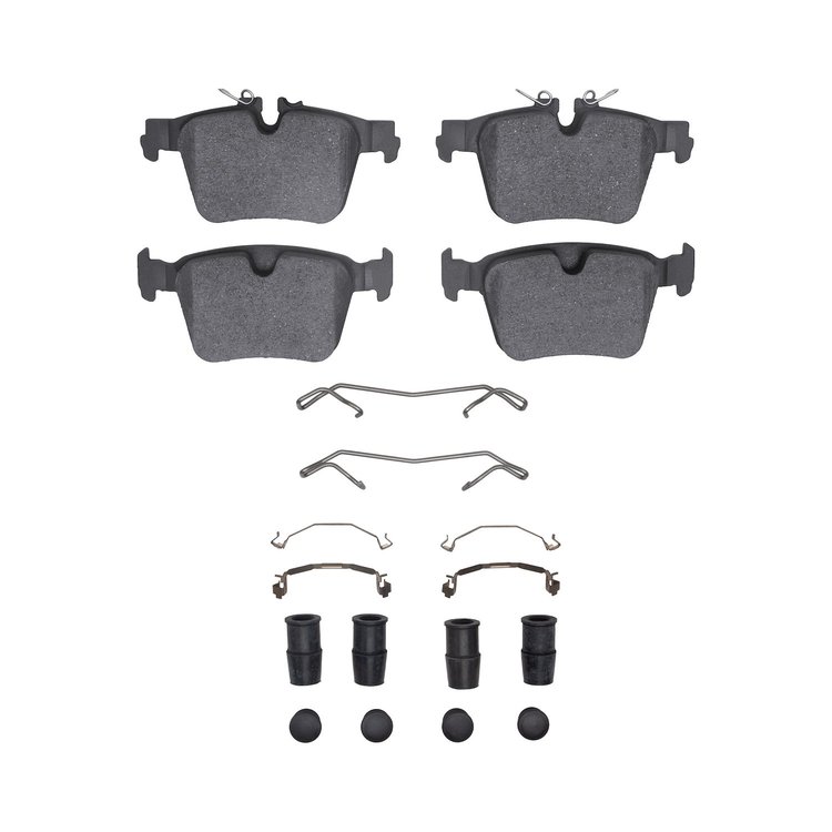 1552-2409-01 5000 Advanced Low-Metallic Brake Pads & Hardware Kit, Fits Select Multiple Makes/Models, Position: Rear