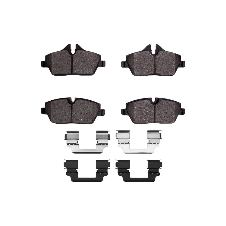 1553-1308-03 5000 Advanced Low-Metallic Brake Pads & Hardware Kit, Fits Select Mini, Position: Front