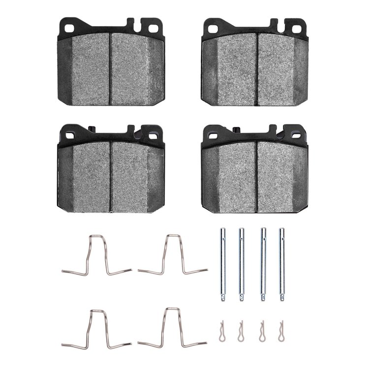 1600-0145-12 5000 Euro Ceramic Brake Pads & Hardware Kit, 1979-1985 Mercedes-Benz, Position: Front