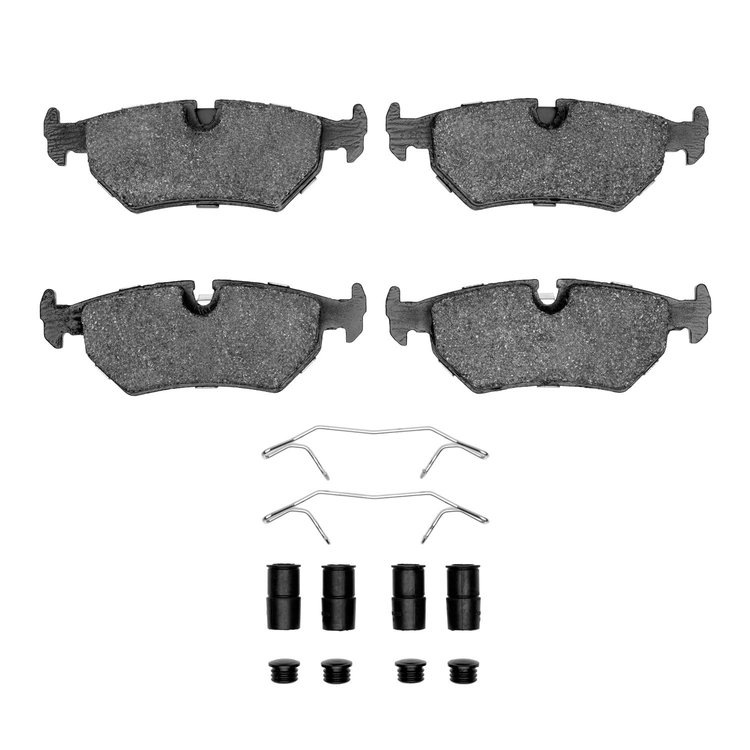 1600-0517-01 5000 Euro Ceramic Brake Pads & Hardware Kit, 1990-1995 Jaguar, Position: Rear