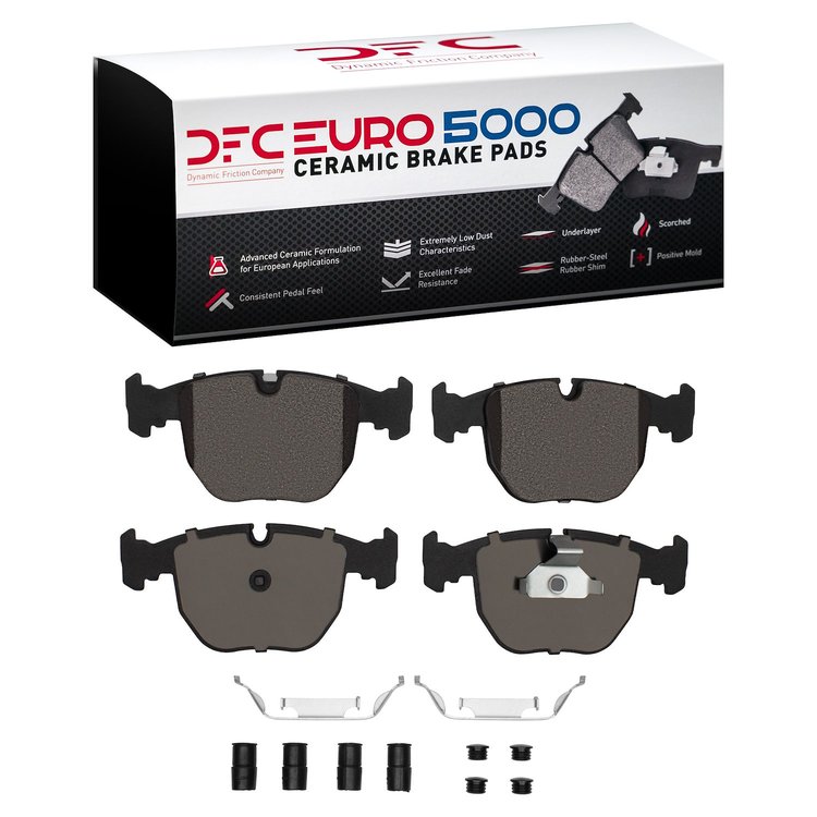 1600-0681-01 5000 Euro Ceramic Brake Pads & Hardware Kit, 1995-2006 Multiple Makes/Models, Position: Front