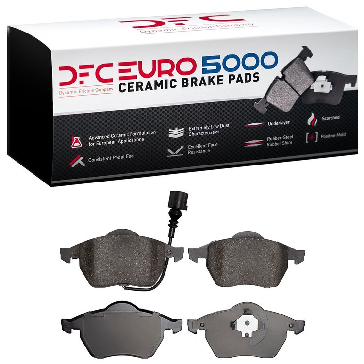 1600-0687-10 5000 Euro Ceramic Brake Pads, 1999-2010 Audi/Volkswagen, Position: Front