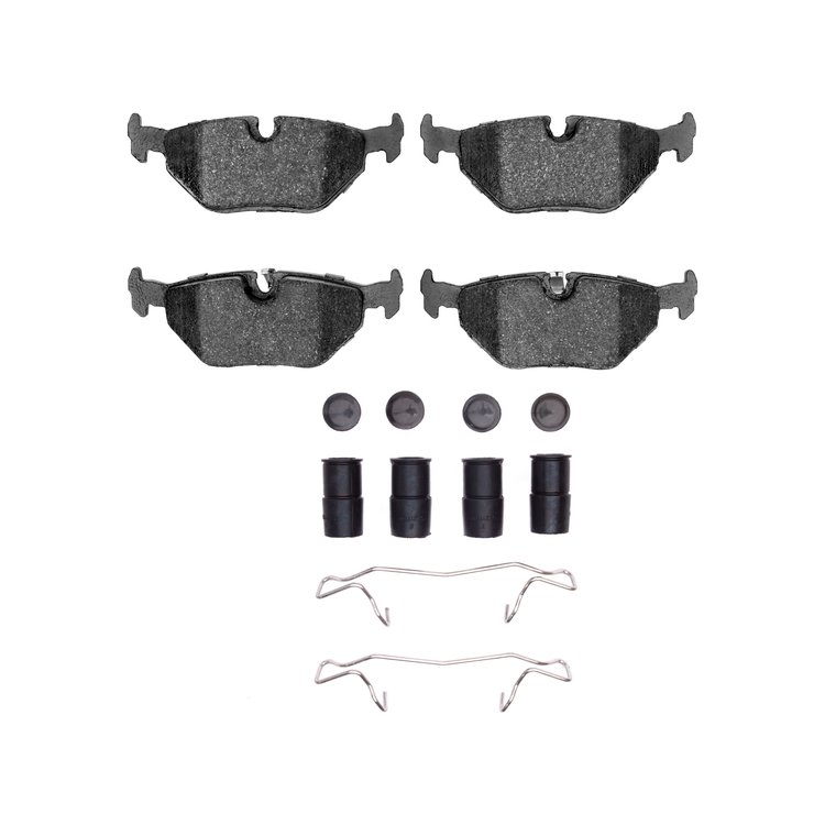 1600-0692-03 5000 Euro Ceramic Brake Pads & Hardware Kit, 1999-2010 GM, Position: Rear