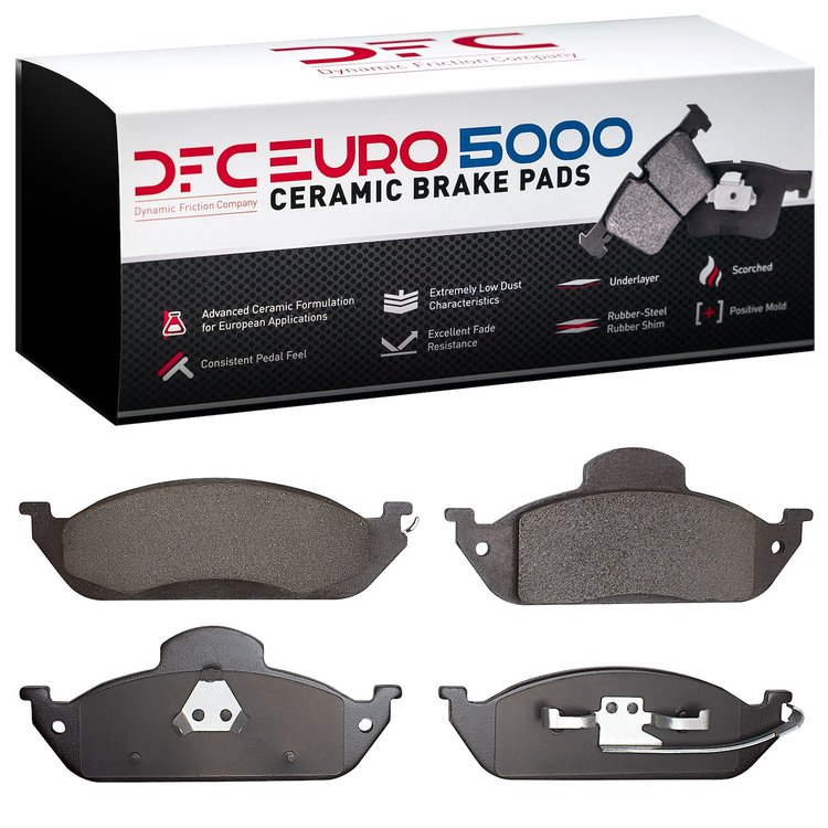 1600-0760-00 5000 Euro Ceramic Brake Pads, 1998-2005 Mercedes-Benz, Position: Front