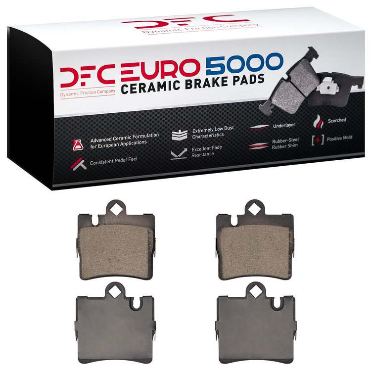 1600-0848-00 5000 Euro Ceramic Brake Pads, 2000-2003 Mercedes-Benz, Position: Rear