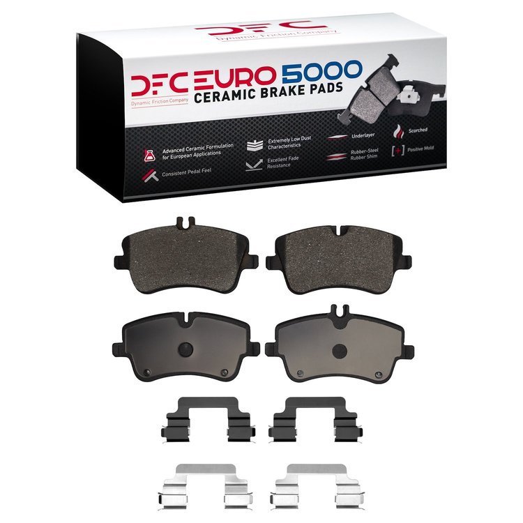 1600-0872-02 5000 Euro Ceramic Brake Pads & Hardware Kit, 2001-2015 Mercedes-Benz, Position: Front
