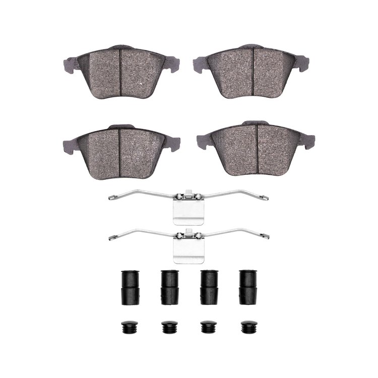 1600-0915-21 5000 Euro Ceramic Brake Pads & Hardware Kit, 2004-2013 Multiple Makes/Models, Position: Front