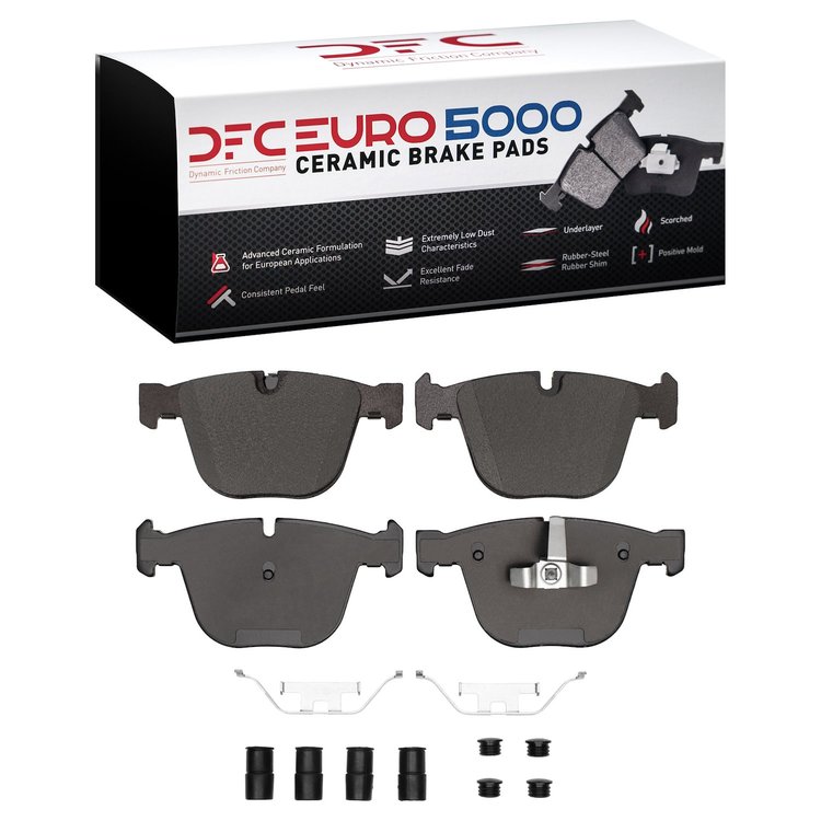 1600-0919-11 5000 Euro Ceramic Brake Pads & Hardware Kit, 2009-2017 BMW, Position: Rear