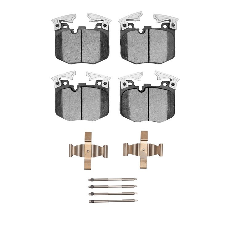 1600-1867-01 5000 Euro Ceramic Brake Pads & Hardware Kit, Fits Select Multiple Makes/Models, Position: Front