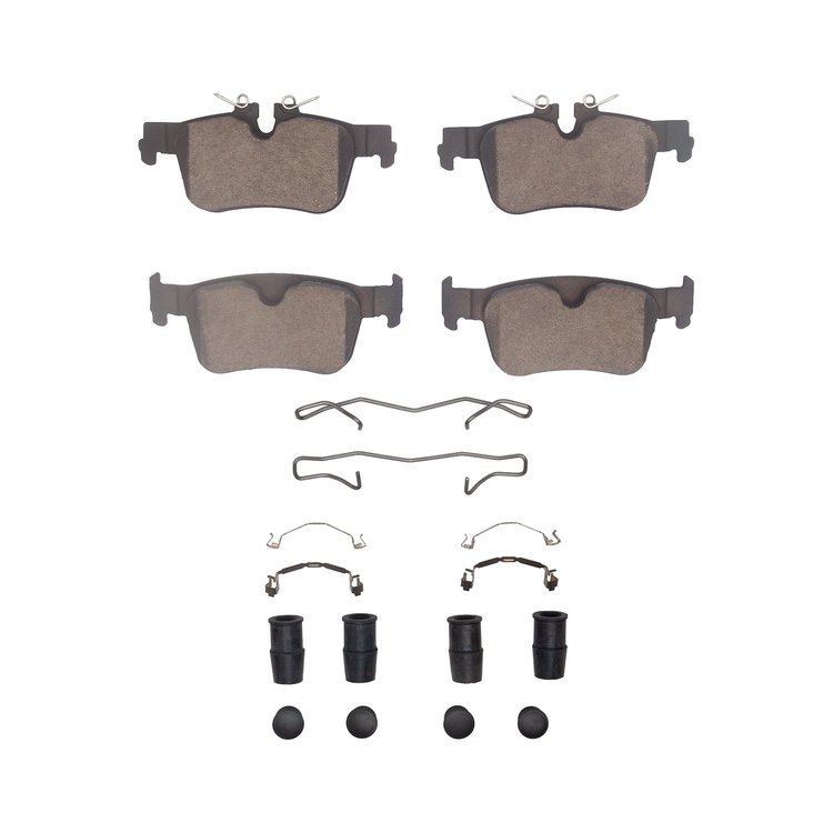 1600-2410-01 5000 Euro Ceramic Brake Pads & Hardware Kit, Fits Select Volvo, Position: Rear