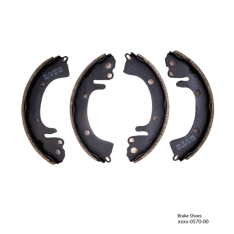 1901-0570-00 Premium Service Brake Shoes, 1983-1987 Kia/Hyundai/Genesis, Position: Rear